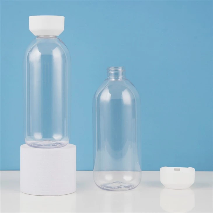 Transparent PET Face Lotion Packaging Bottle With Screw Cap
